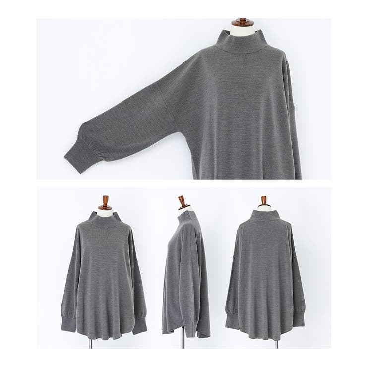 n'OrLABEL裾ラウンドスタンドネックニット  | osharewalker | 詳細画像18 