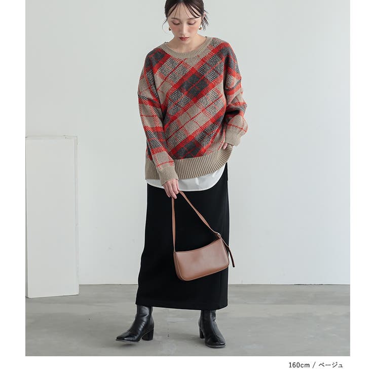 n'OrLABELチェックジャカードニット  | osharewalker | 詳細画像12 