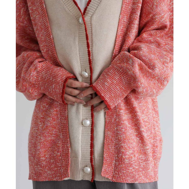 somari imaginationレイヤード風配色ニットカーディガン  | osharewalker | 詳細画像14 