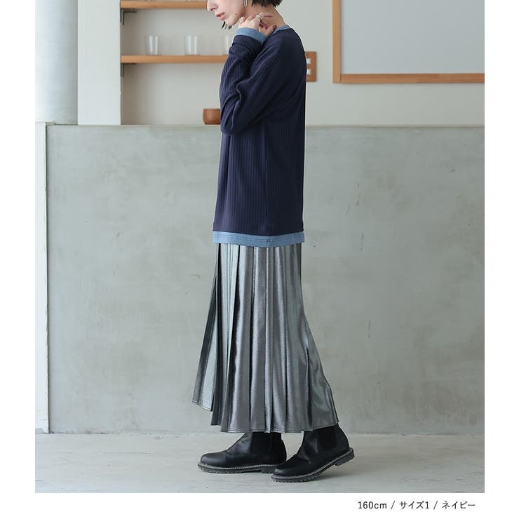 n'OrLABEL袖シャーリングレイヤード風トップス  | osharewalker | 詳細画像12 