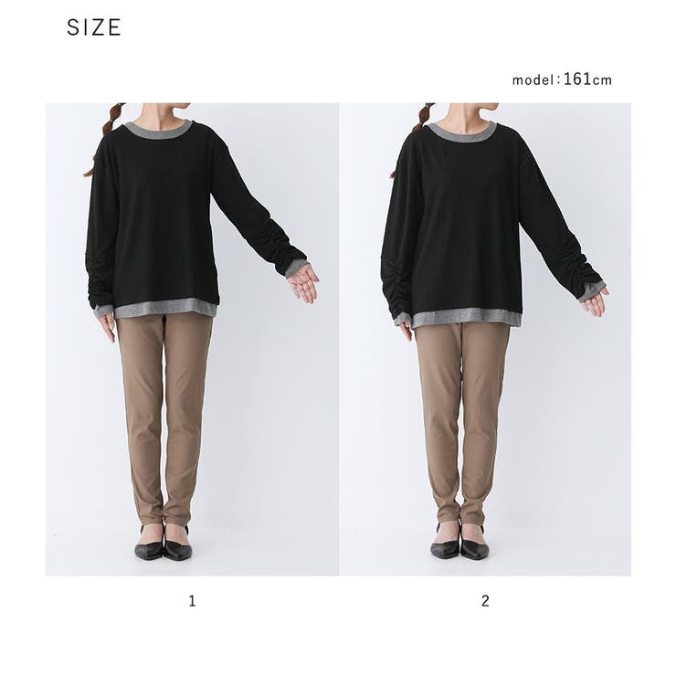 n'OrLABEL袖シャーリングレイヤード風トップス  | osharewalker | 詳細画像19 