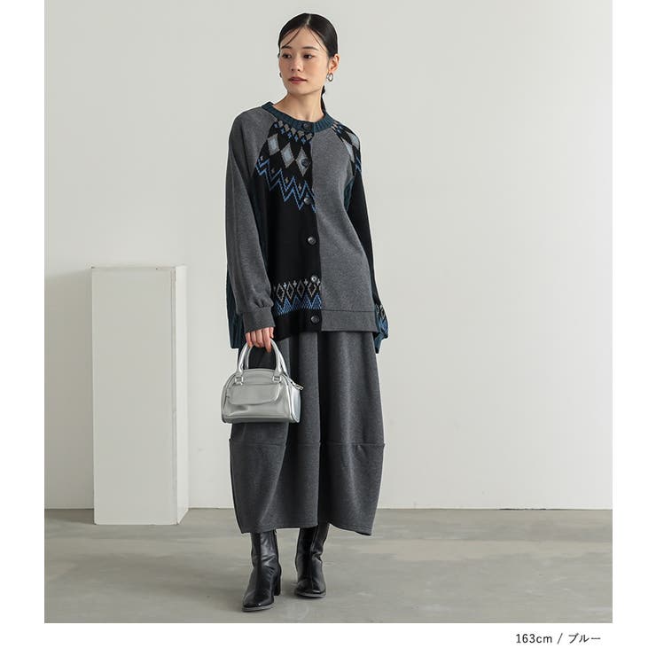 n'OrLABEL裏シャギーパッチワークノルディックニットカーデ  | osharewalker | 詳細画像10 