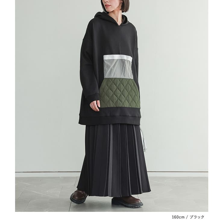 n'OrLABEL異素材ポケット付き裏シャギーパーカー  | osharewalker | 詳細画像12 