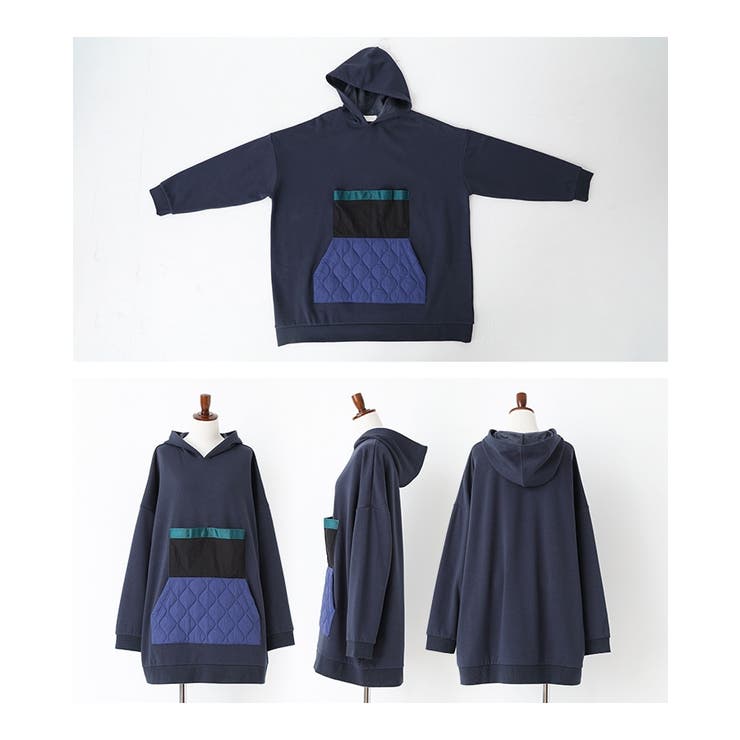 n'OrLABEL異素材ポケット付き裏シャギーパーカー  | osharewalker | 詳細画像18 