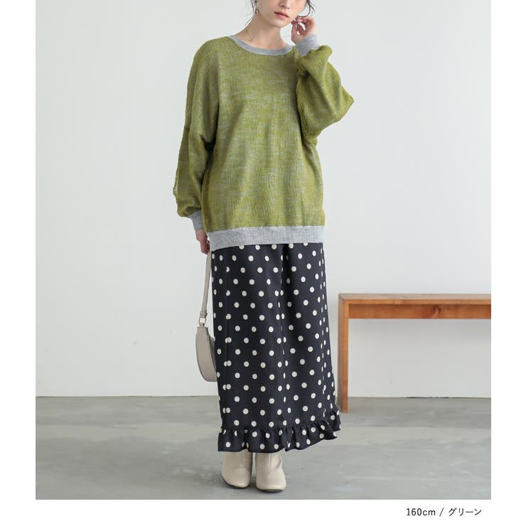 n'OrLABEL配色モヘヤタッチニット  | osharewalker | 詳細画像2 