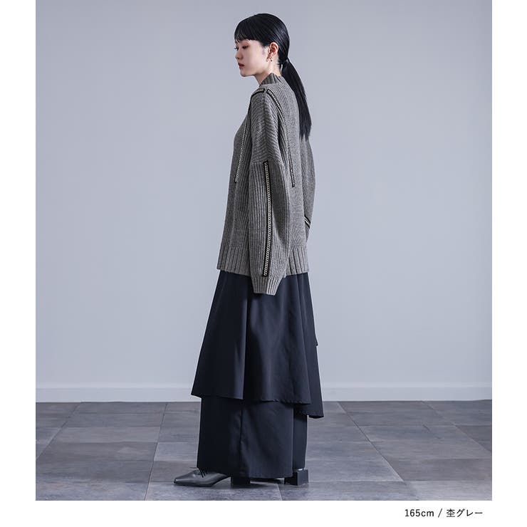 kOhAKUチェーンテープハイネックニット  | osharewalker | 詳細画像14 