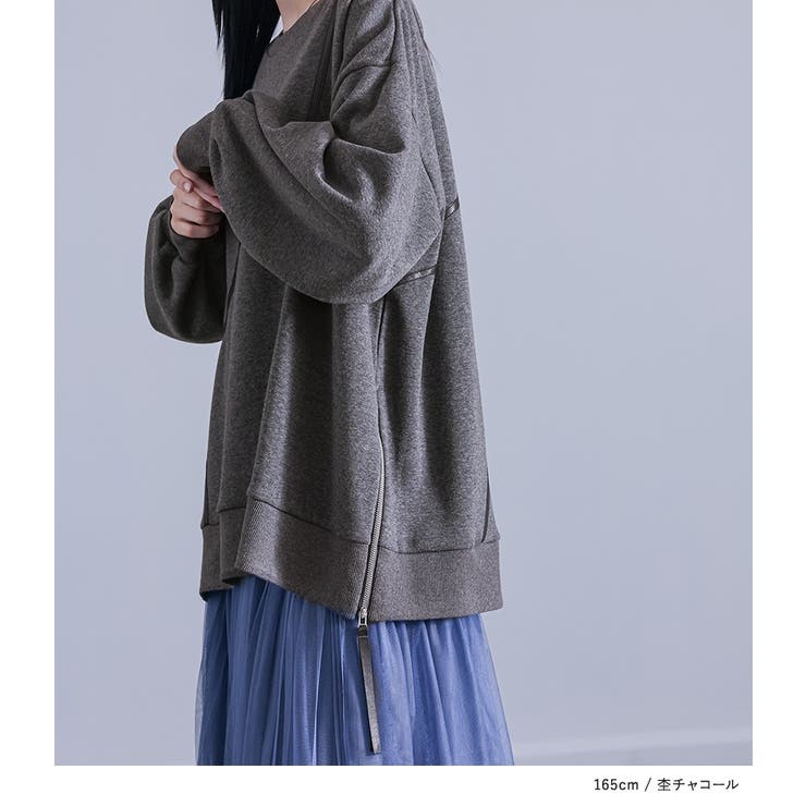 kOhAKUフェイクレザーライン裏シャギースウェット  | osharewalker | 詳細画像10 