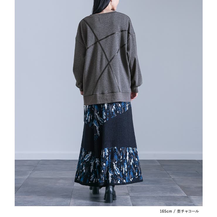 kOhAKUフェイクレザーライン裏シャギースウェット  | osharewalker | 詳細画像14 