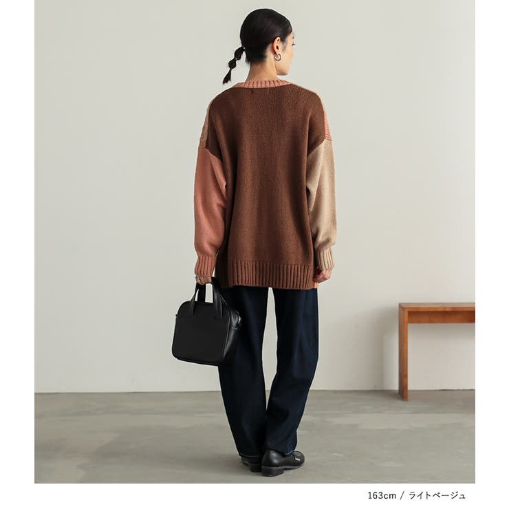 n'OrLABEL配色柄切替ニット  | osharewalker | 詳細画像13 