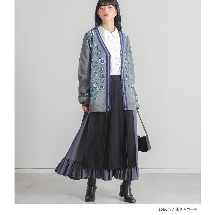 somari imagination花柄ジャカードニットカーディガン  | osharewalker | 詳細画像2 