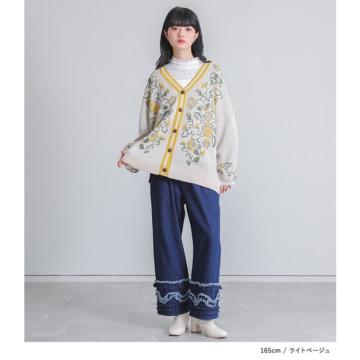 somari imagination花柄ジャカードニットカーディガン  | osharewalker | 詳細画像5 