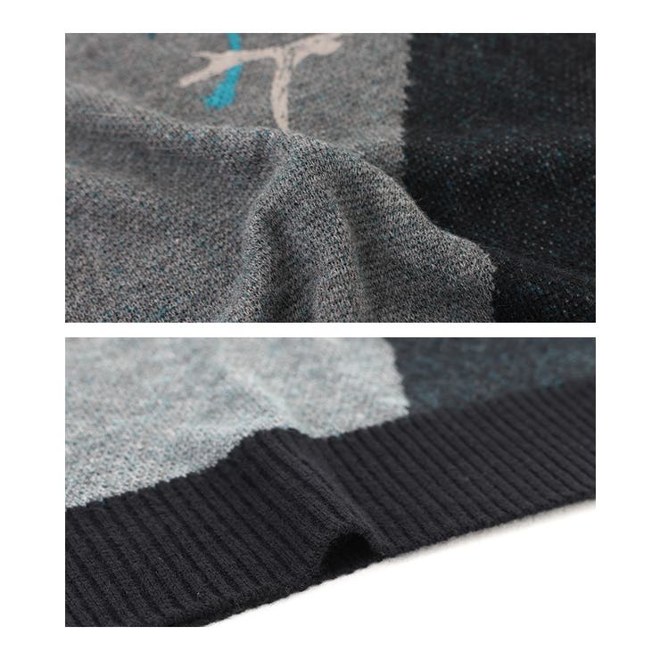 kOhAKU配色箔プリントアート柄ニット  | osharewalker | 詳細画像14 