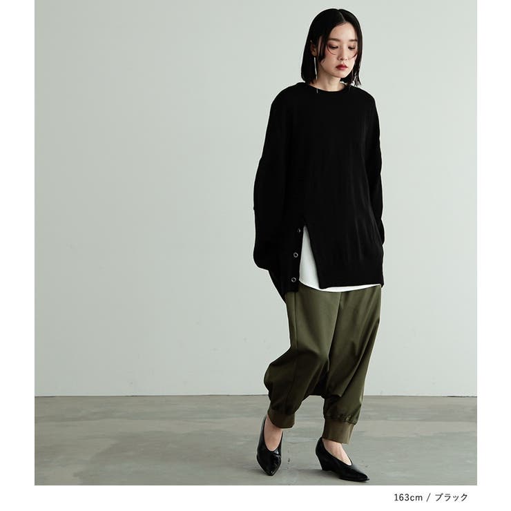 n'OrLABEL左肩釦デザインビッグニット  | osharewalker | 詳細画像8 