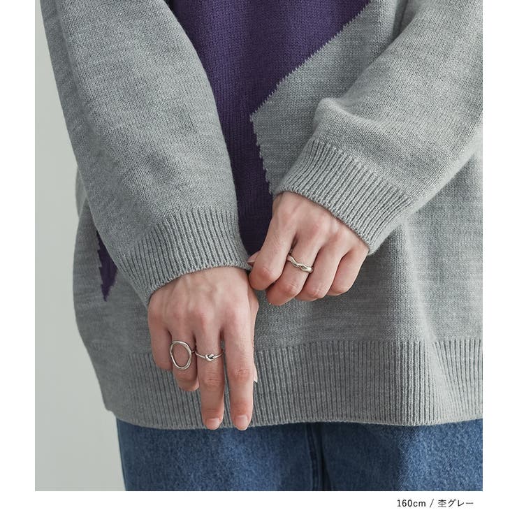 n'OrLABEL星柄フクレジャカードニット  | osharewalker | 詳細画像17 