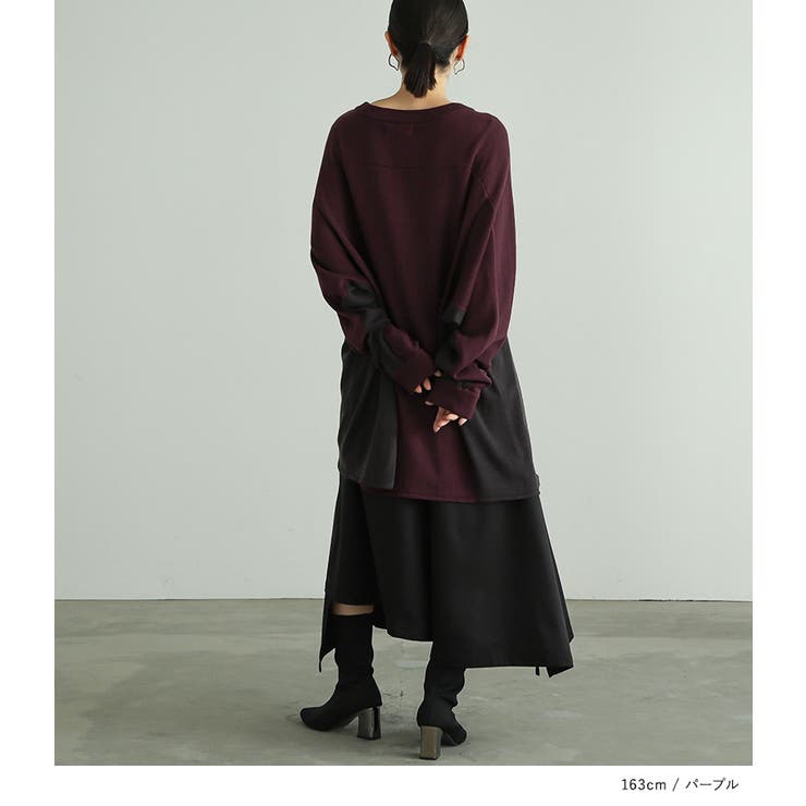 n'OrLABEL配色前ラグランスリットニット  | osharewalker | 詳細画像15 