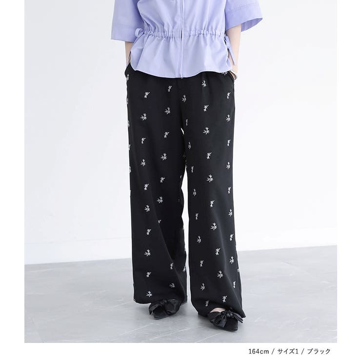 somari imagination花柄刺繍スラックス | osharewalker | 詳細画像11 