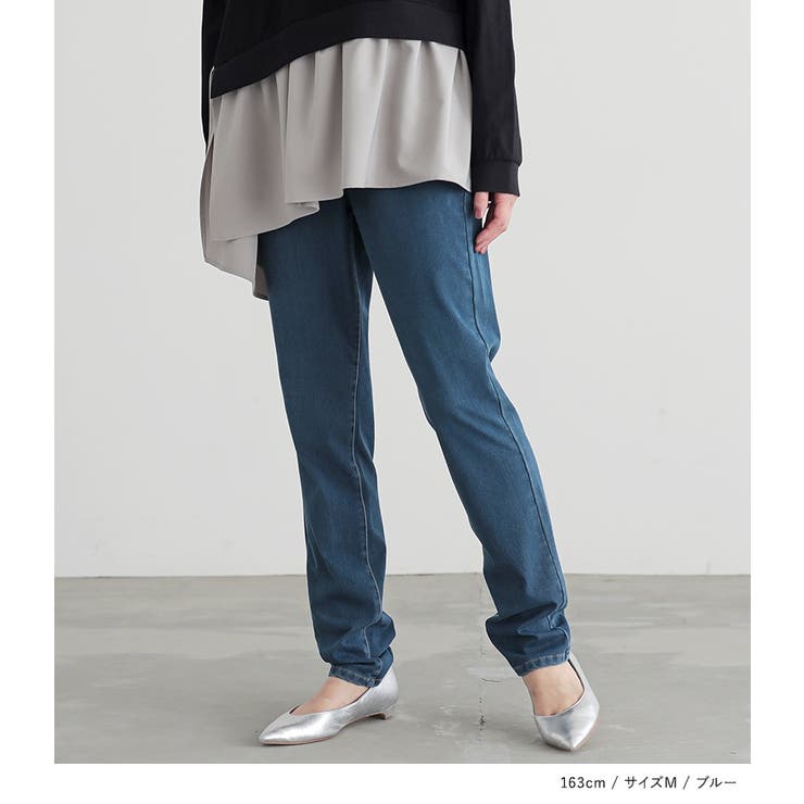 n'OrLABELジャージーデニムレギパン | osharewalker | 詳細画像8 