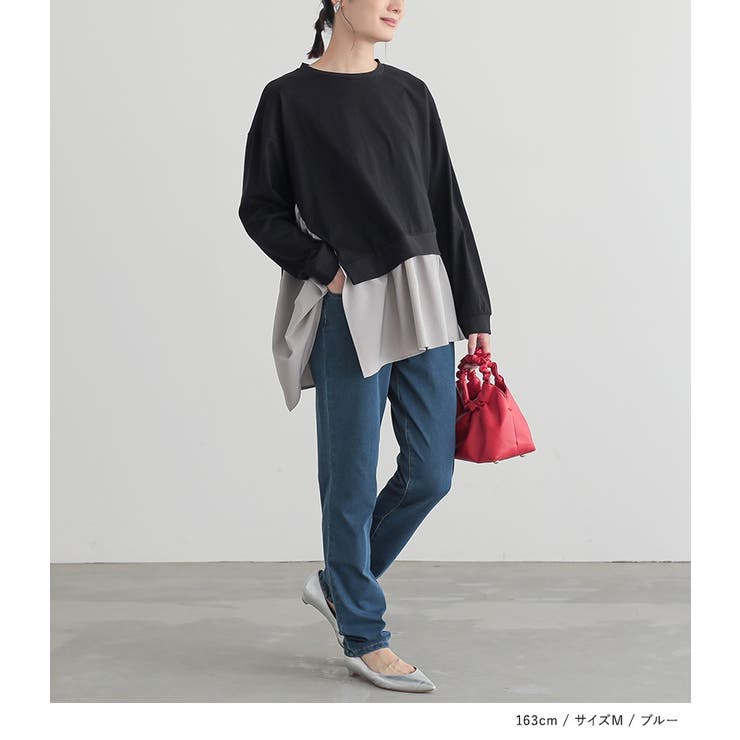 n'OrLABELジャージーデニムレギパン | osharewalker | 詳細画像10 