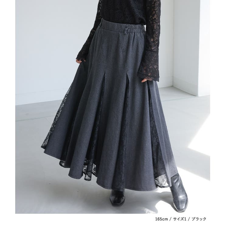 somari imaginationデニムレース切り替えスカート  | osharewalker | 詳細画像4 