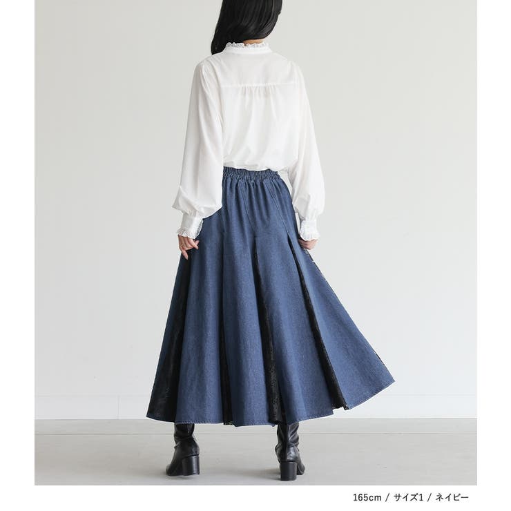 somari imaginationデニムレース切り替えスカート  | osharewalker | 詳細画像11 