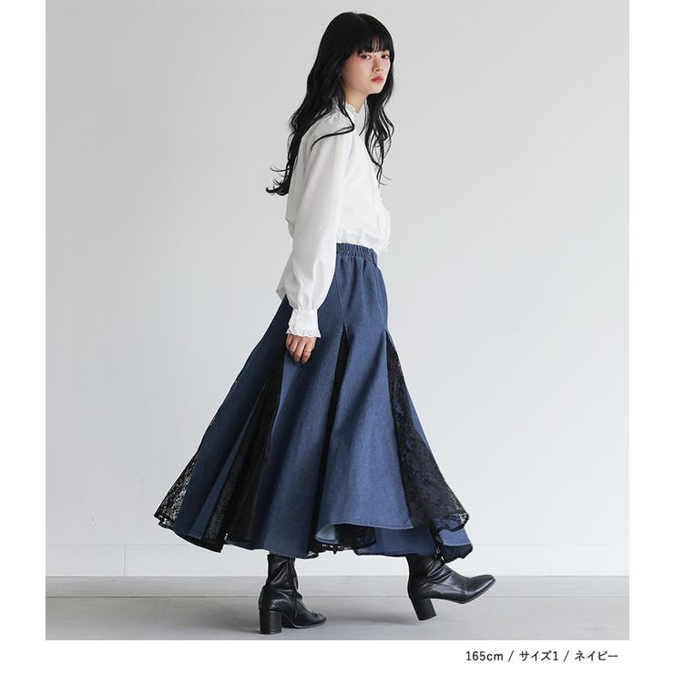 somari imaginationデニムレース切り替えスカート  | osharewalker | 詳細画像13 