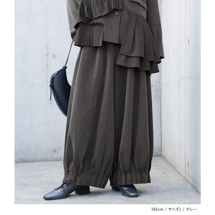kOhAKU裾ゴムタックワイドパンツ  | osharewalker | 詳細画像7 