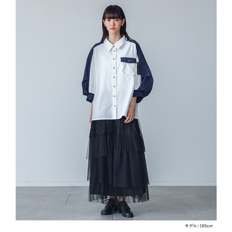 kOhAKUドットチュールプリーツスカート  | osharewalker | 詳細画像6 