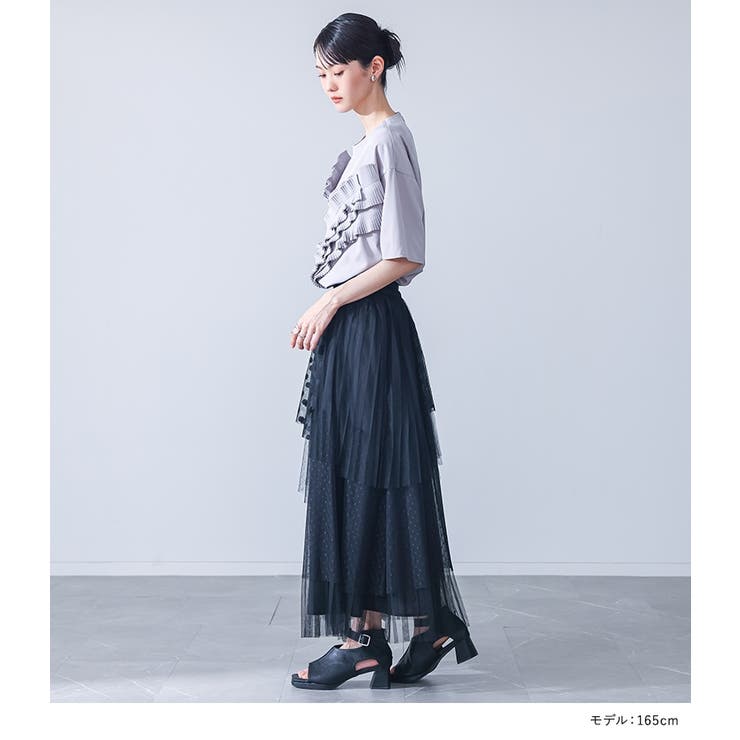 kOhAKUドットチュールプリーツスカート  | osharewalker | 詳細画像10 
