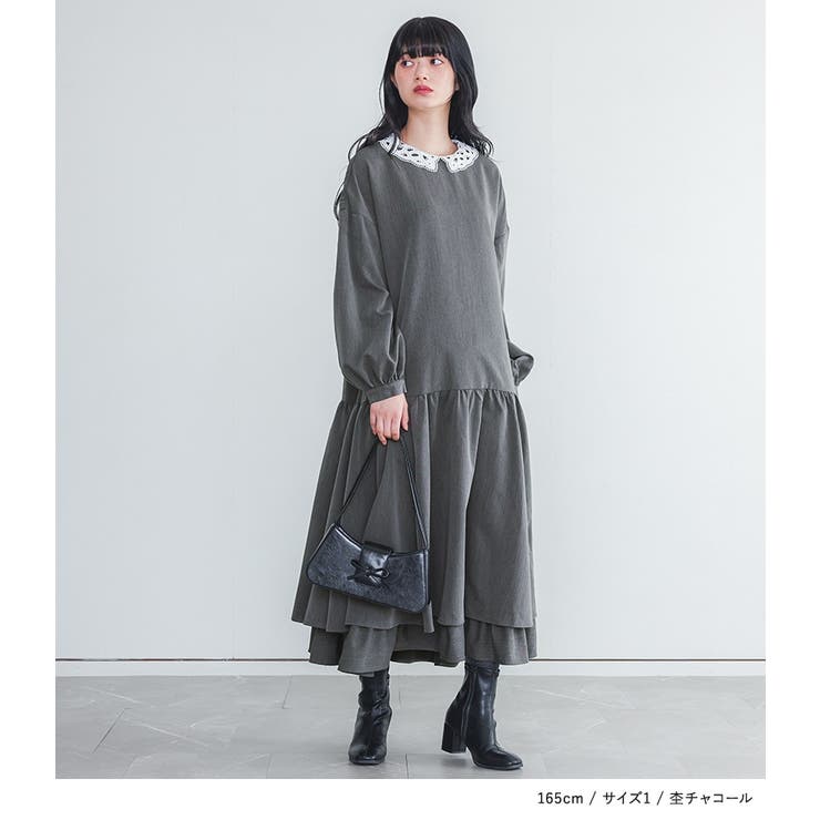 somari imagination襟レースフレアワンピース  | osharewalker | 詳細画像4 