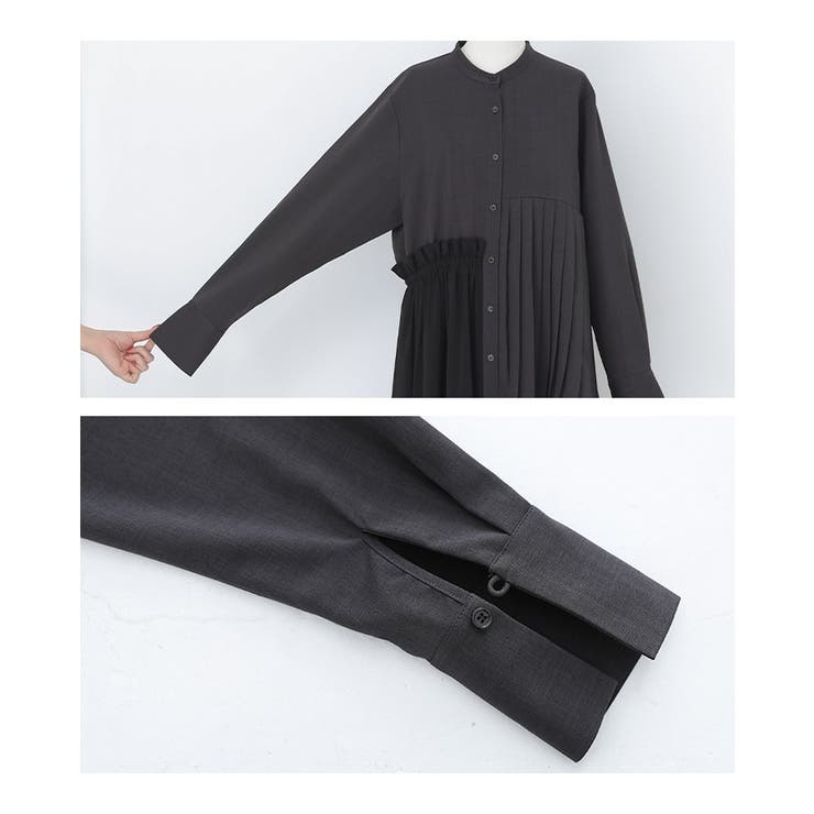 kOhAKU異素材アシンメトリープリーツワンピース  | osharewalker | 詳細画像17 