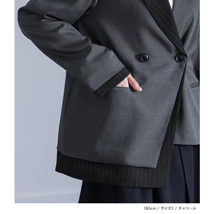 kOhAKU配色ダブルテーラードジャケット  | osharewalker | 詳細画像12 