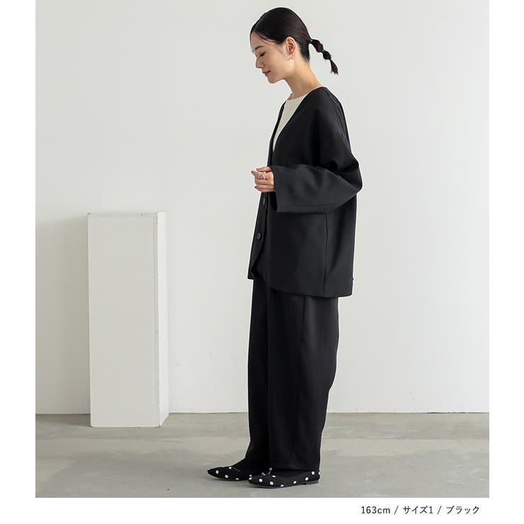 n OrLABELノーカラーラウンドヘムジャケット×コクーンパンツセットアップ | osharewalker | 詳細画像11 