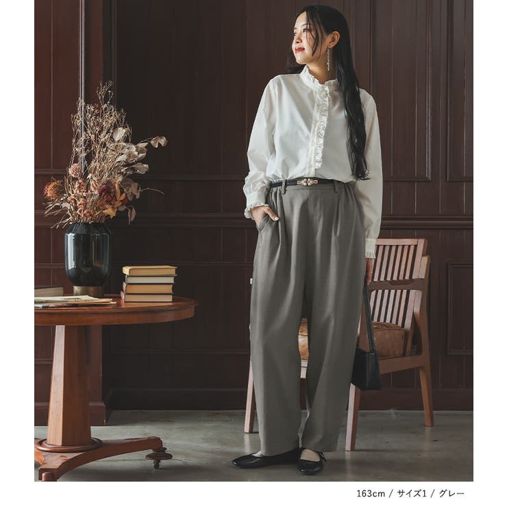 n OrLABELノーカラーラウンドヘムジャケット×コクーンパンツセットアップ | osharewalker | 詳細画像13 