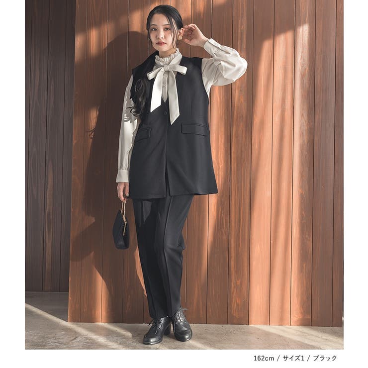 n'OrLABELカットジョーゼットジレセットアップ  | osharewalker | 詳細画像2 