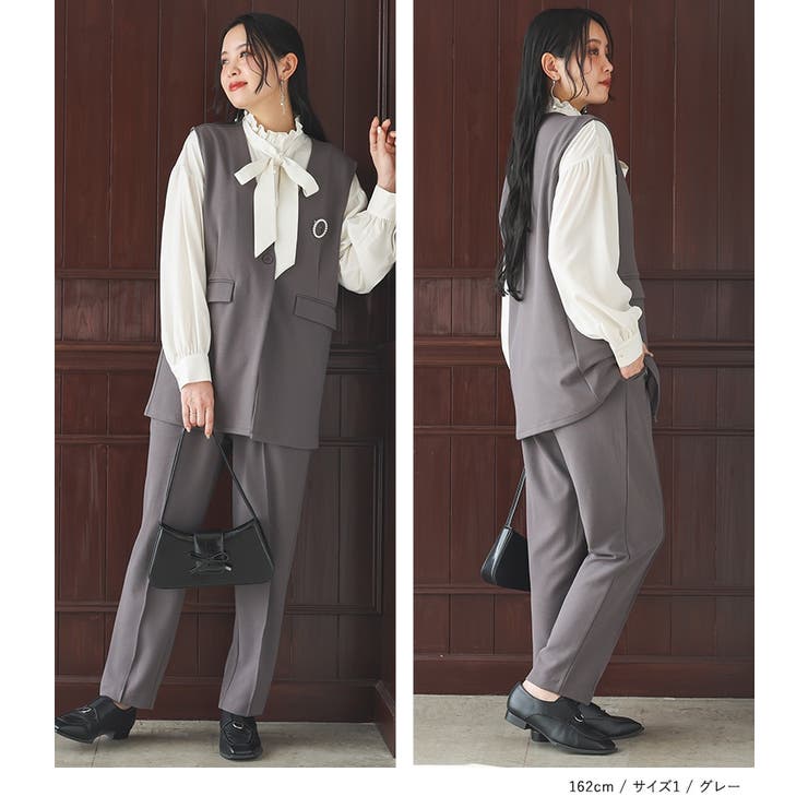 n'OrLABELカットジョーゼットジレセットアップ  | osharewalker | 詳細画像7 