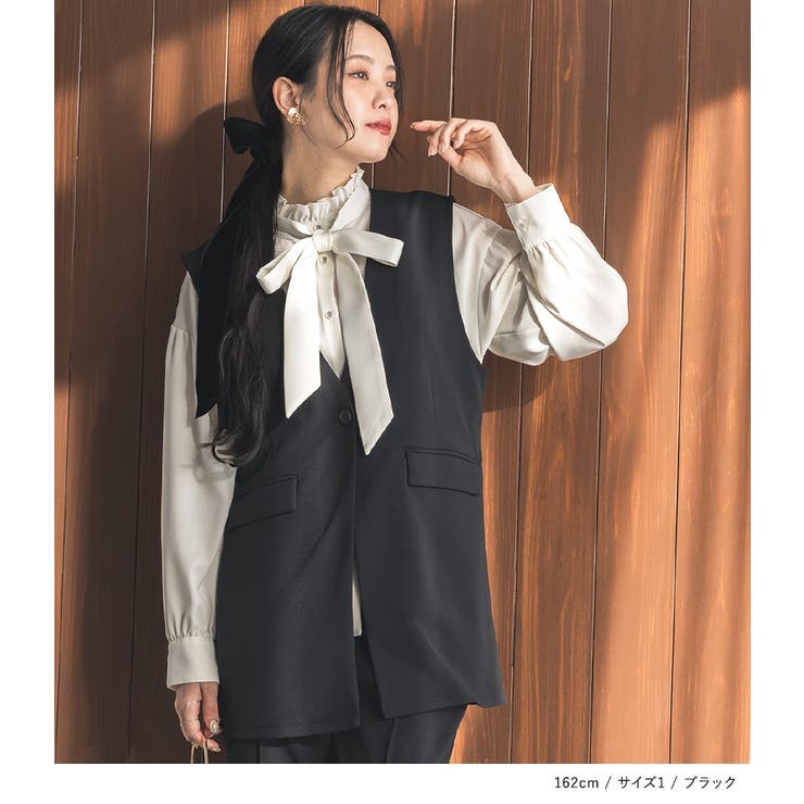 n'OrLABELカットジョーゼットジレセットアップ  | osharewalker | 詳細画像14 