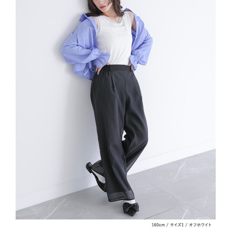 somari imaginationハート刺繍シアー切り替えタンクトップ | osharewalker | 詳細画像3 