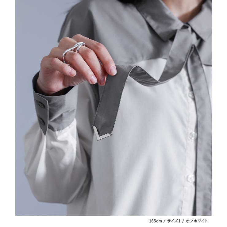 kOhAKU配色ボウタイシャツ | osharewalker | 詳細画像4 