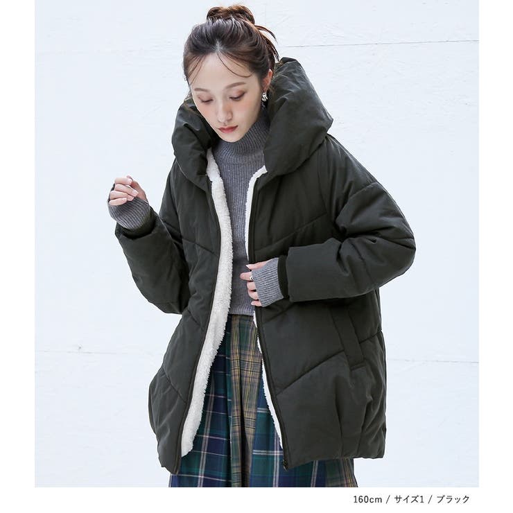 n'OrLABELコクーンショールカラー中綿ブルゾン  | osharewalker | 詳細画像9 