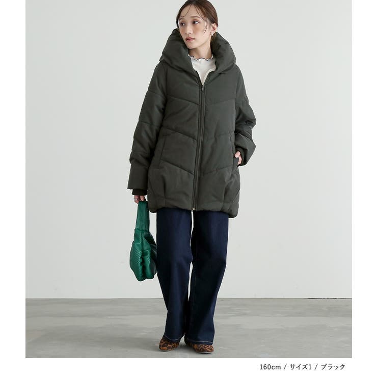 n'OrLABELコクーンショールカラー中綿ブルゾン  | osharewalker | 詳細画像11 