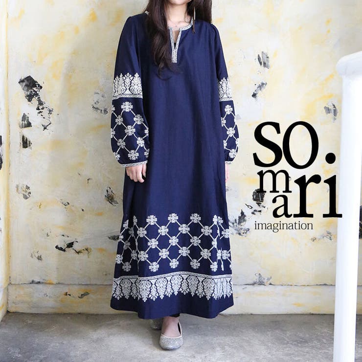 Somari Imaginationニュアンス刺繍ワンピース 品番 Mitw Osharewalker オシャレウォーカー のレディースファッション通販 Shoplist ショップリスト