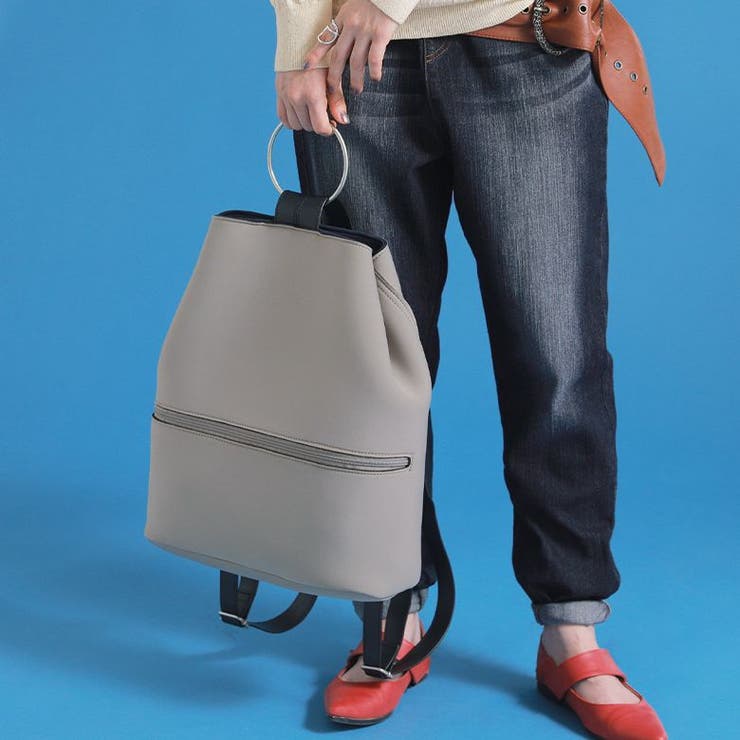 レディース　バッグ　リュック　ショルダーバッグ　2way 配色デザイン　大人気