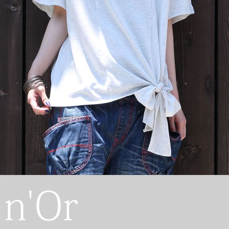 N Orlabel裾リボンデザインカットソートップス レディース 品番 Mitw Osharewalker オシャレウォーカー のレディースファッション通販 Shoplist ショップリスト