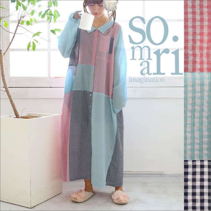 Somari Imaginationチェック パッチワークワンピース 品番 Mitw Osharewalker オシャレウォーカー のレディースファッション通販 Shoplist ショップリスト