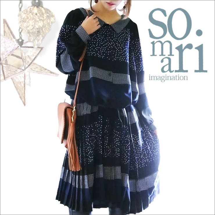 Somari Imagination切替えプリーツワンピースワンピース レディース 品番 Mitw Osharewalker オシャレウォーカー のレディースファッション通販 Shoplist ショップリスト