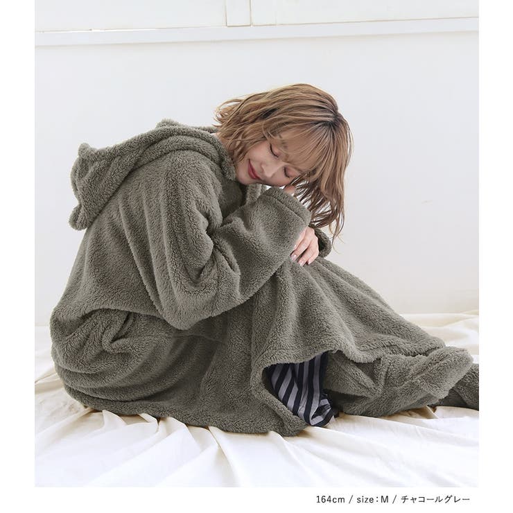 n'OrLABELモコモコふわふわの着る毛布[品番:MITW0001497 n'OrLABELモコモコふわふわの着る毛布[品番:MITW0001497