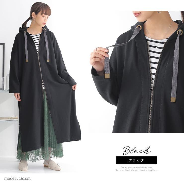 n'OrLABELスウェットロングパーカー[品番：MITW0015708