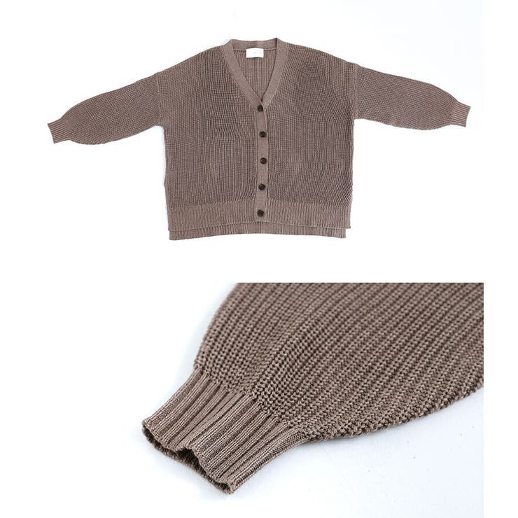 n'OrLABEL畦編みVネックニットカーディガン | osharewalker | 詳細画像11 