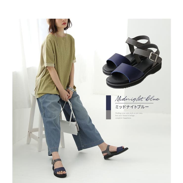 n'OrLABELバイカラーフラットサンダル | osharewalker | 詳細画像15 