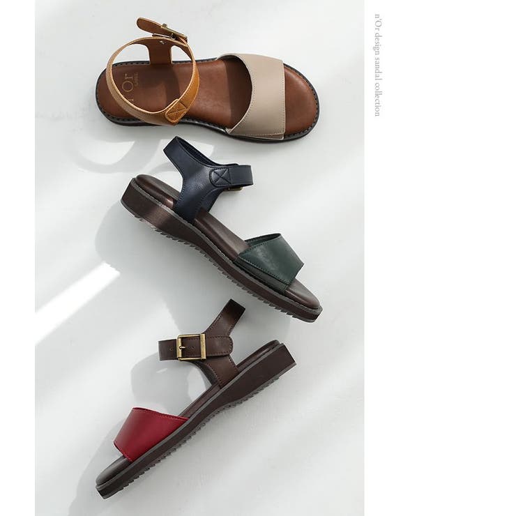 n'OrLABELバイカラーフラットサンダル | osharewalker | 詳細画像18 